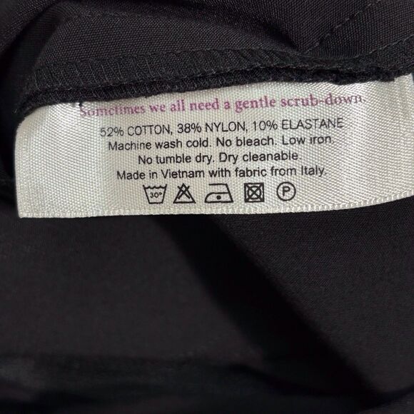 MM Lafleur Foster Cigarette Pants Black Side Zip Power Stretch Size 8 Office - Picture 11 of 11